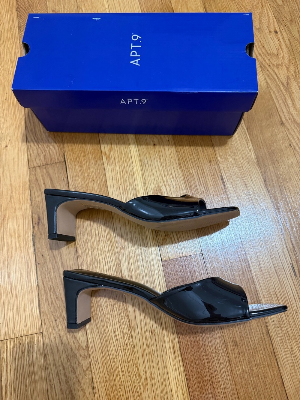 Apt. 9 size 9 black heels Tammy women’s open back mule heel shoes